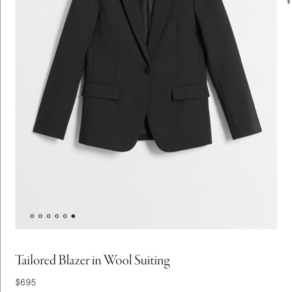 CO Collections Small Black Tailored Blazer in Garbardine - Picture 2 of 11